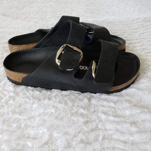 NWT Birkenstock Arizona Big Buckle Sandals Black